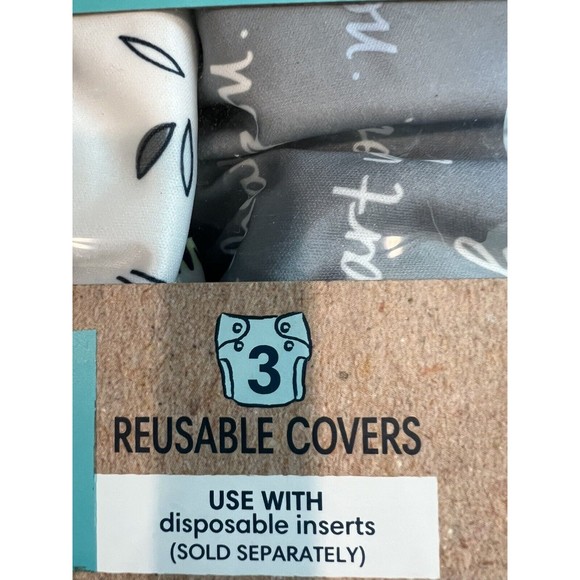 Pampers Hybrid Cover Unisex Diapers Jungle, I Heart You-gray, Milk & Cookies - Picture 3 of 10